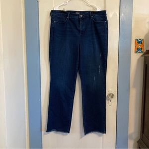NYDJ RELAXED STRAIGHT LIFT X TUCK STRAIGHT LEG DARK WASH SIZE 18